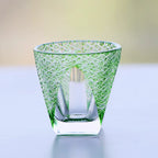 35ml Luxury Edo Kiriko Multi-Color Laser Engrave Soju Glass Cup Japanese Style Hand Cut Shot Glass Whiskey Tea Cups Saucers