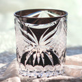 Hand Cut to Clear Black 8oz Edo Kiriko Crystal Whiskey Glass Colored Drinkingware Gift Packing 1pc for Wedding/Party