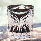 Hand Cut to Clear Black 8oz Edo Kiriko Crystal Whiskey Glass Colored Drinkingware Gift Packing 1pc for Wedding/Party