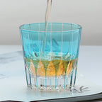 Clear Sky Blue 12oz Edo Kiriko Crystal Whiskey Glass Colored Drinkingware Gift Packing 1pc for Wedding/Party