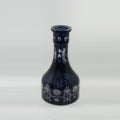 Hand Carved Black Color Glass Hookah Bottle Cutting Colored Glass Shisha Vase Glass Wine Bottle