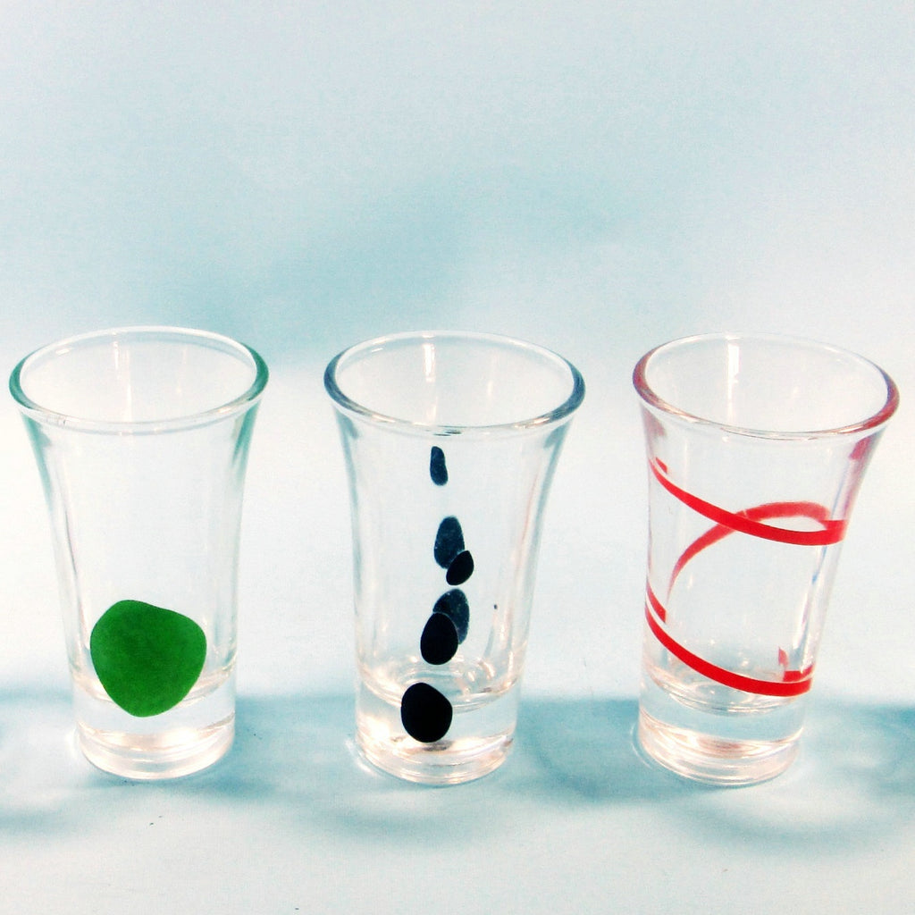 Printed Colored Shot Glasses 30 ml Cocktail Mixing Tequila Bomber Shot Glass