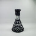 Hand Engraved Glass Hookah Bottle Hand Cutting Colored Glass Shisha Vase Handmade Glass Wine Bottle