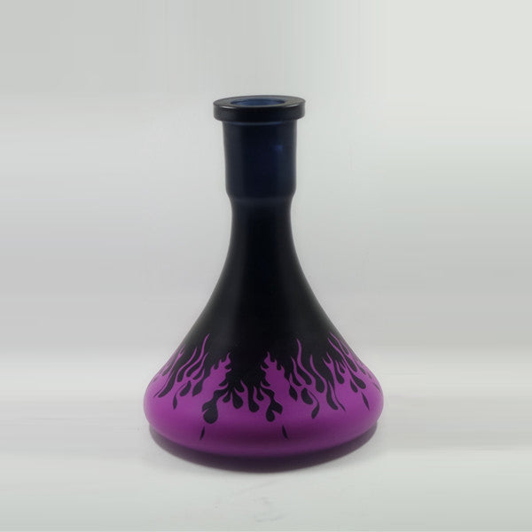Sandblasted Colorful Glass Hookah Bottle Hand Cutting Colored Glass Shisha Vase Glass Wine Bottle