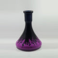 Sandblasted Colorful Glass Hookah Bottle Hand Cutting Colored Glass Shisha Vase Glass Wine Bottle