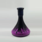 Sandblasted Colorful Glass Hookah Bottle Hand Cutting Colored Glass Shisha Vase Glass Wine Bottle