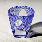 35ml Luxury Edo Kiriko Multi-Color Laser Engrave Soju Glass Cup Japanese Style Hand Cut Shot Glass Whiskey Tea Cups Saucers