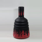 Sandblasted Colorful Glass Hookah Bottle Hand Cutting Colored Glass Shisha Vase Glass Wine Bottle