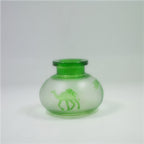 Hand Carved Etched Glass Hookah Bottle Sandblasted Glass Shisha Vase Handmade Glass Wine Decanter