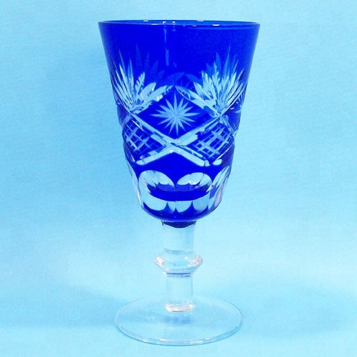 High Quality Stocked Cheap Cobalt Blue Shot Wine Glass