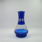Hand Engraved Glass Hookah Bottle Hand Cutting Colored Glass Shisha Vase Glass Wine Bottle