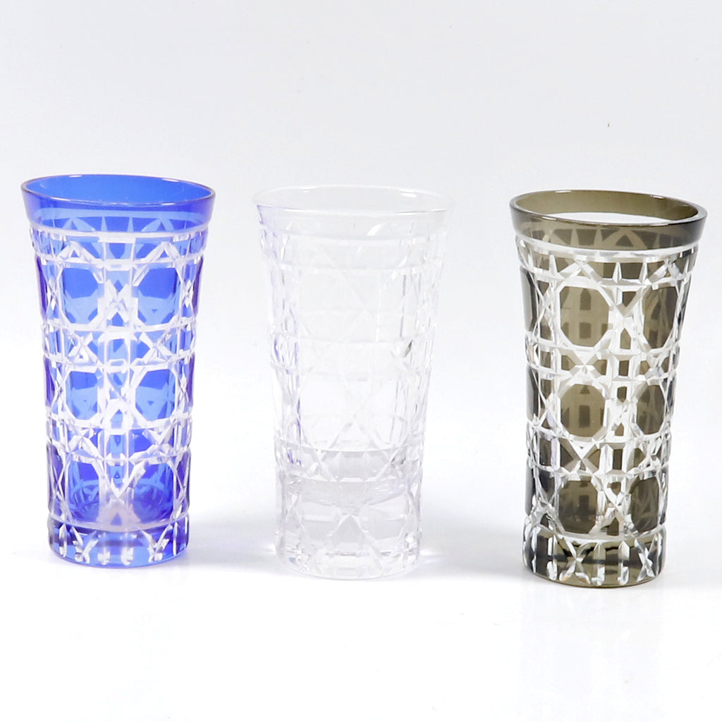 Japanese Style Black Slim Glass Cup Sake Cup 120ml Edo Kiriko Shot Glasses Blue Mini Beer Glass Wine Glass