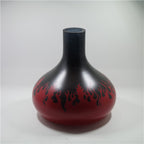 Sandblasted Colorful Glass Hookah Bottle Hand Cutting Colored Glass Shisha Vase Glass Wine Bottle