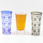 Japanese Style Black Slim Glass Cup Sake Cup 120ml Edo Kiriko Shot Glasses Blue Mini Beer Glass Wine Glass
