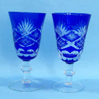High Quality Stocked Cheap Cobalt Blue Shot Wine Glass