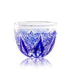 Blue Green Japanese Style Sake Glass Edo Kiriko Glass Drinking Household Decorates Tea Cup for Cold Drinking