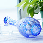 Hand Blown and Hand Cut Wine Glass Bottle Vase Hand Engraved Bohemia Style Wine Glass Decanter Tableware Bar Deco