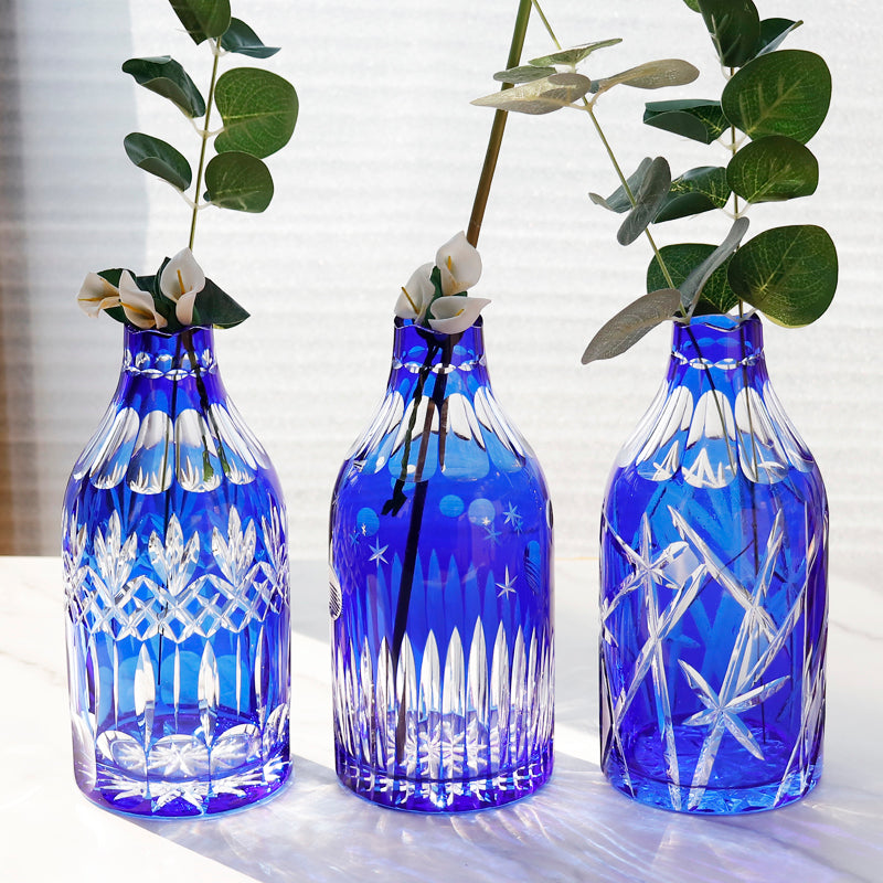 Factory of Blown and Hand Cut Wine Glass Bottle Vase Hand Engraved Bohemia Style Wine Glass Decanter