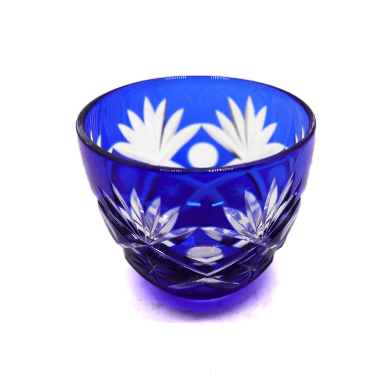 50 ml Japanese Style Hand Cutting Bamboo Fence Sake Glasses Tequila Shot Glasses Blue Ruby Red