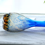 Blown and Hand Cut Wine Glass Bottle Vase Hand Engraved Bohemia Style Wine Glass Decanter