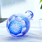 Hand Blown and Hand Cut Wine Glass Bottle Vase Hand Engraved Bohemia Style Wine Glass Decanter Tableware Bar Deco