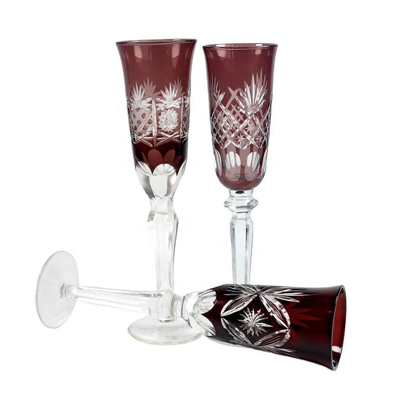 Modern Champagne Flutes Elegant Champagne Glasses 100% Lead Free Premium Crystal Hand Blown Crystal Champagne Flutes