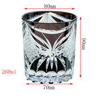 Hand Cut to Clear Black 8oz Edo Kiriko Crystal Whiskey Glass Colored Drinkingware Gift Packing 1pc for Wedding/Party