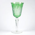 Bohemian Elegant Wine Glass Cup Stemware Little Round Wine Cup Drinking Glass Yellow Blue Green Colors for Families