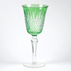 Bohemian Elegant Wine Glass Cup Stemware Little Round Wine Cup Drinking Glass Yellow Blue Green Colors for Families