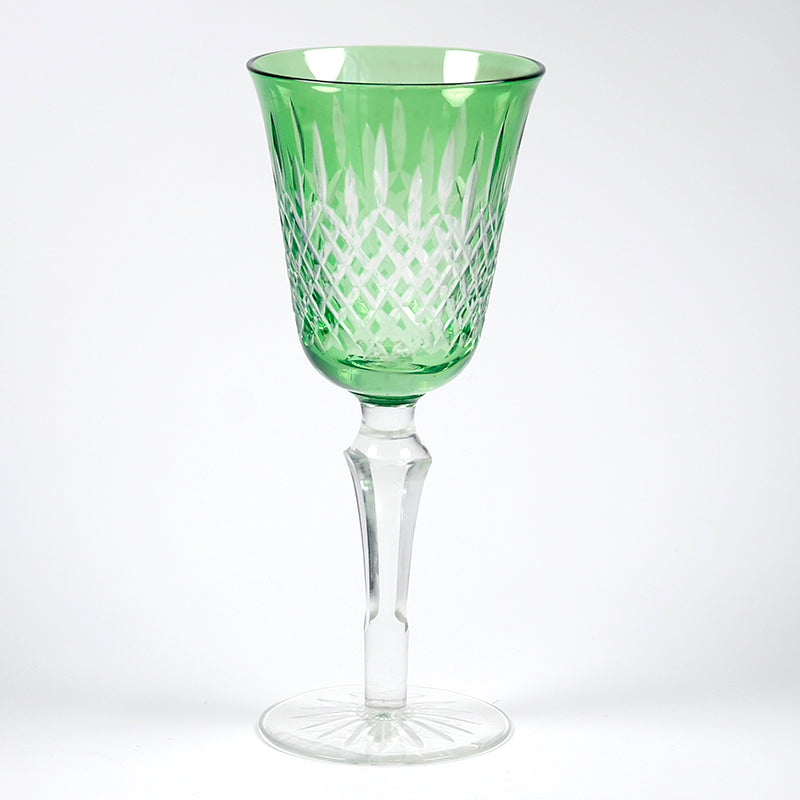 Bohemian Elegant Wine Glass Cup Stemware Little Round Wine Cup Drinking Glass Yellow Blue Green Colors for Families