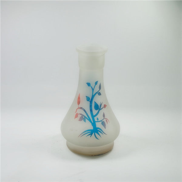 Hand Engraved Glass Hookah Bottle Hand Cutting Colored Glass Shisha Vase Glass Wine Bottle