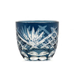 Hand Cut Edo Kiriko Glass Blue Red Japanese Style Sake Glass Drinking Household Decorates Tea Cup