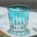 Clear Sky Blue 12oz Edo Kiriko Crystal Whiskey Glass Colored Drinkingware Gift Packing 1pc for Wedding/Party