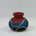Hand Carved Etched Glass Hookah Bottle Sandblasted Glass Shisha Vase Handmade Glass Wine Decanter