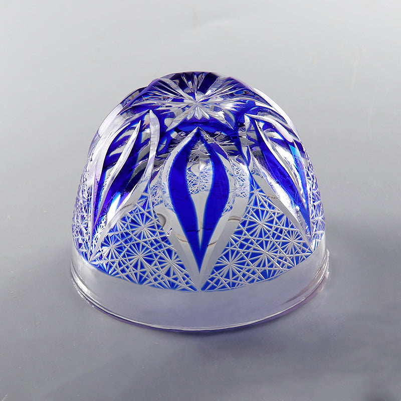 Blue Green Japanese Style Sake Glass Edo Kiriko Glass Drinking Household Decorates Tea Cup for Cold Drinking