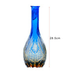 Blown and Hand Cut Wine Glass Bottle Vase Hand Engraved Bohemia Style Wine Glass Decanter