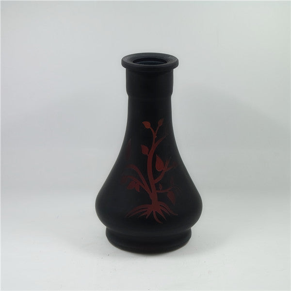 Hand Engraved Glass Hookah Bottle Hand Cutting Colored Glass Shisha Vase Glass Wine Bottle