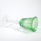 Bohemian Elegant Wine Glass Cup Stemware Little Round Wine Cup Drinking Glass Yellow Blue Green Colors for Families