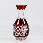 Japanese Style Edo Kiriko Classic Japanese Style Red Color Sake Bottle Set Glass Decanter with Small Glass Cup