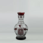 Hand Blown Colored Glass Hookah Bottle with Sandblasted Design Glass Shisha Vase Glass Wine Bottle