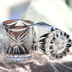 Hand Cut to Clear Black 8oz Edo Kiriko Crystal Whiskey Glass Colored Drinkingware Gift Packing 1pc for Wedding/Party