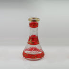 Hand Engraved Glass Hookah Bottle Hand Cutting Colored Glass Shisha Vase Handmade Glass Wine Bottle