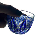 Blue Green Japanese Style Sake Glass Edo Kiriko Glass Drinking Household Decorates Tea Cup for Cold Drinking