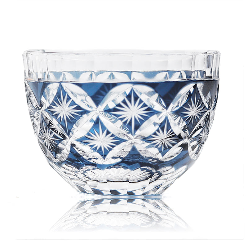 Traditional Japanese Hand Cut Glasses. Shot Glass for Sake Soju Colored Sake Cups Ideal for Wedding, Parties, Housewarming