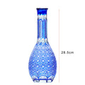 Hand Blown and Hand Cut Wine Glass Bottle Vase Hand Engraved Bohemia Style Wine Glass Decanter Tableware Bar Deco