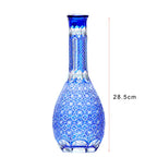 Hand Blown and Hand Cut Wine Glass Bottle Vase Hand Engraved Bohemia Style Wine Glass Decanter Tableware Bar Deco