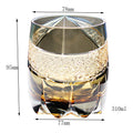 Hand Cut Kiriko Whisky Glass Color Engraved Glass Luxury Whiskey Glass with Gift Box Gray 310ml
