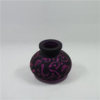 Sandblasted Colorful Glass Hookah Bottle Hand Cutting Colored Glass Shisha Vase Glass Wine Bottle