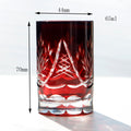 Japanese Style 65ml Round Hand Cut Glass Cut Patterned Spirits Glass Colored Sake Cup 2oz Korea Soju Shot Glass Party Favors
