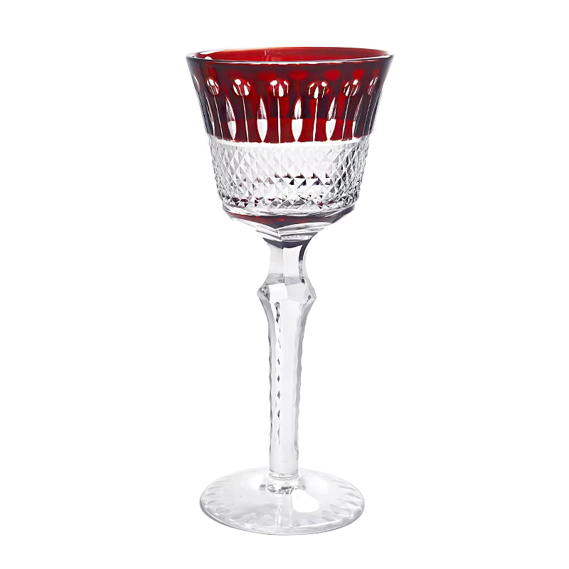 Czech Style Crystal Wine Glasses Stemware Goblet Multicolor Glass Cup Handmade Hand Carved Edo Kiriko Wedding Gift With Box